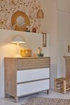 Commode 3 tiroirs bois blanc