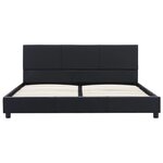 Vidaxl cadre de lit noir similicuir 160 x 200 cm