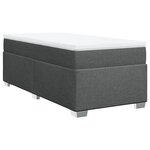 vidaXL Sommier à lattes de lit et matelas Gris foncé 90x190 cm Tissu