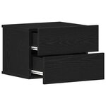 vidaXL Cabinet de chevet avec tiroir 2 Pièces Chêne noir 40 x 30 x 30 cm