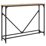 vidaXL Table console Chêne artisanal 102 x 23 x 75 cm