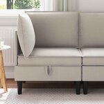 vidaXL Canapé d'angle avec rangement Avoine Velours