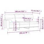 vidaXL Canapé 3 places avec oreillers décoratifs taupe 180 cm tissu