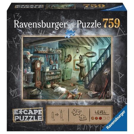 Escape puzzle - la cave de la terreur - ravensburger - puzzle escape game 759 pieces - des 14 ans