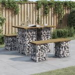 vidaXL Banc de jardin design gabion 100x70x72 cm bois de pin imprégné