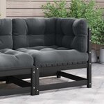 vidaXL Canapé d'angle de jardin coussins anthracite Bois de pin massif