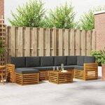 vidaXL Ensemble de canapés d'extérieur 8 Pièces Naturel et Anthracite