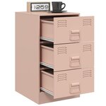 vidaXL Tables de chevet 2 Pièces rose 34 5x39x62 cm acier