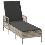 vidaXL Chaise Longue Ensemble de 3 Gris clair et gris foncé