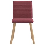 vidaXL Chaises à manger lot de 4 rouge bordeaux tissu
