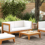 vidaXL Salon de jardin 2 Pièces avec coussins Bois d'acacia solide