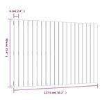 vidaXL Tête de lit murale Blanc 127 5x3x90 cm Bois massif de pin