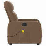 vidaXL Fauteuil de massage inclinable Marron Tissu