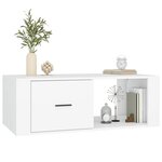 vidaXL Table basse Blanc 100x50 5x35 cm Bois d'ingénierie