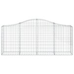 vidaXL Paniers à gabions arqués 10 Pièces 200x30x80/100 cm Fer galvanisé