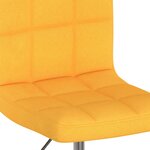 vidaXL Chaise pivotante de salle à manger Jaune Tissu