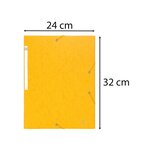 Chemises À Élastiques Carte Lustrée 3 Rabats Monobloc - Jaune - X 50 - Exacompta