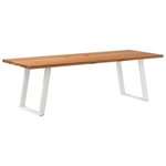 vidaXL Table à manger marron clair bois de chêne massif rectangulaire