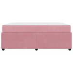 vidaXL Cadre de lit avec matelas Rose 180 x 200 cm Velours