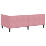 vidaXL Cadre de lit d'angle Autre avec tête de lit Rose 90 x 200 cm