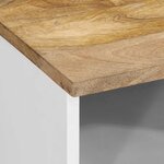 vidaXL Table de chevet 40x33x46 cm Bois de manguier solide