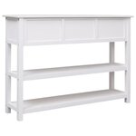 vidaXL Buffet Blanc 108x30x76 cm Bois de Paulownia massif