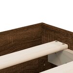 vidaXL Cadre de lit et tiroirs chêne marron 140x200 cm bois ingénierie