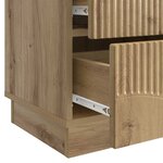 vidaXL Cabinet de chevet 2 Pièces Chêne artisanal 43 x 34 5 x 44 5 cm