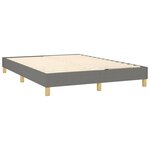 vidaXL Sommier à lattes de lit et matelas et LED Gris foncé 140x200 cm