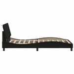 vidaXL Cadre de lit sans matelas Hanko noir 100x200 cm tissu