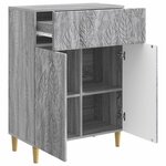 vidaXL Buffet Sonoma gris 66 x 34 5 x 90 cm Bois d'ingénierie