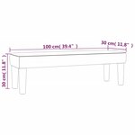vidaXL Banc Bleu foncé 100x30x30 cm Velours
