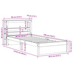 vidaXL Cadre de lit avec tête de lit sans matelas 90x190 cm