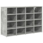 vidaXL Cabinet à chaussures Gris béton 103x30x51 cm Bois d'ingénierie