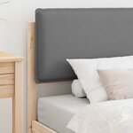 vidaXL Cadre de lit avec tête de lit rembourrée Gris clair 75 x 190 cm