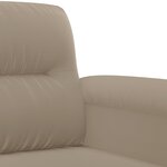 vidaXL Canapé à 2 places Taupe 140 cm Tissu microfibre