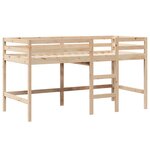 vidaXL Lit haut sans matelas 75x190 cm bois de pin massif