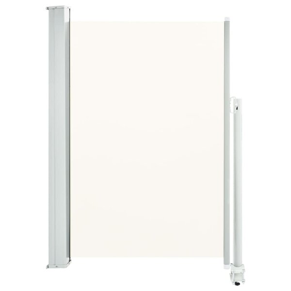 vidaXL Auvent latéral rétractable de patio 120 x 300 cm Blanc cassé