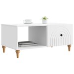 vidaXL Table basse Blanc 90 x 50 x 40 cm Bois d'ingénierie