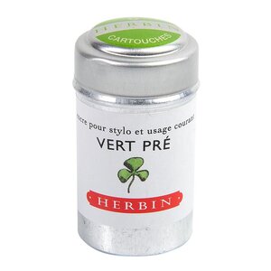 Boîte de 6 cartouches d'encre standard Vert pré HERBIN