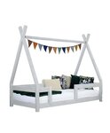 Lit cabane enfant NAKANA 80 x 180 gris clair
