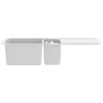 vidaXL Évier de cuisine Granit Double lavabo Blanc
