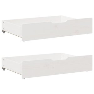 vidaXL Tiroirs sous le lit 2 Pièces blanc 85x55x17 cm bois de pin massif
