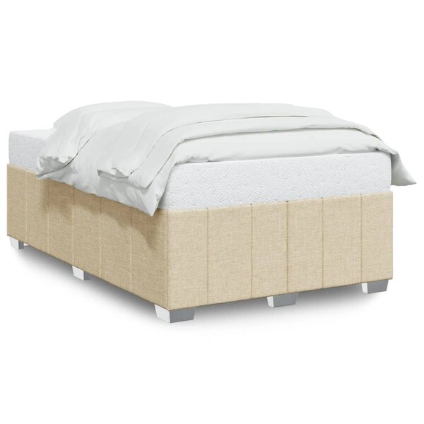vidaXL Cadre de lit sans matelas crème 120x190 cm tissu