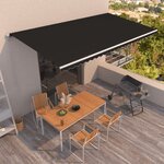 vidaXL Auvent manuel rétractable 600x350 cm Anthracite