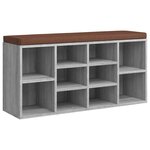 vidaXL Banc à chaussures Sonoma gris 103x30x48 cm Bois d'ingénierie