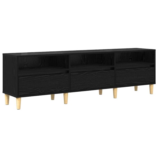 vidaXL Meuble TV Chêne noir 150 x 30 x 45 cm Bois d'ingénierie