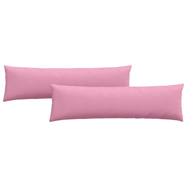 vidaXL Coussins de canapé 2 Pièces Rose 145 x 40 cm tissu