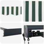 vidaXL Auvent Vert et blanc 500 x 300 x 165 cm Polyester et Aluminium