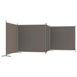 vidaXL Cloison de séparation 4 panneaux Anthracite 698x180 cm Tissu